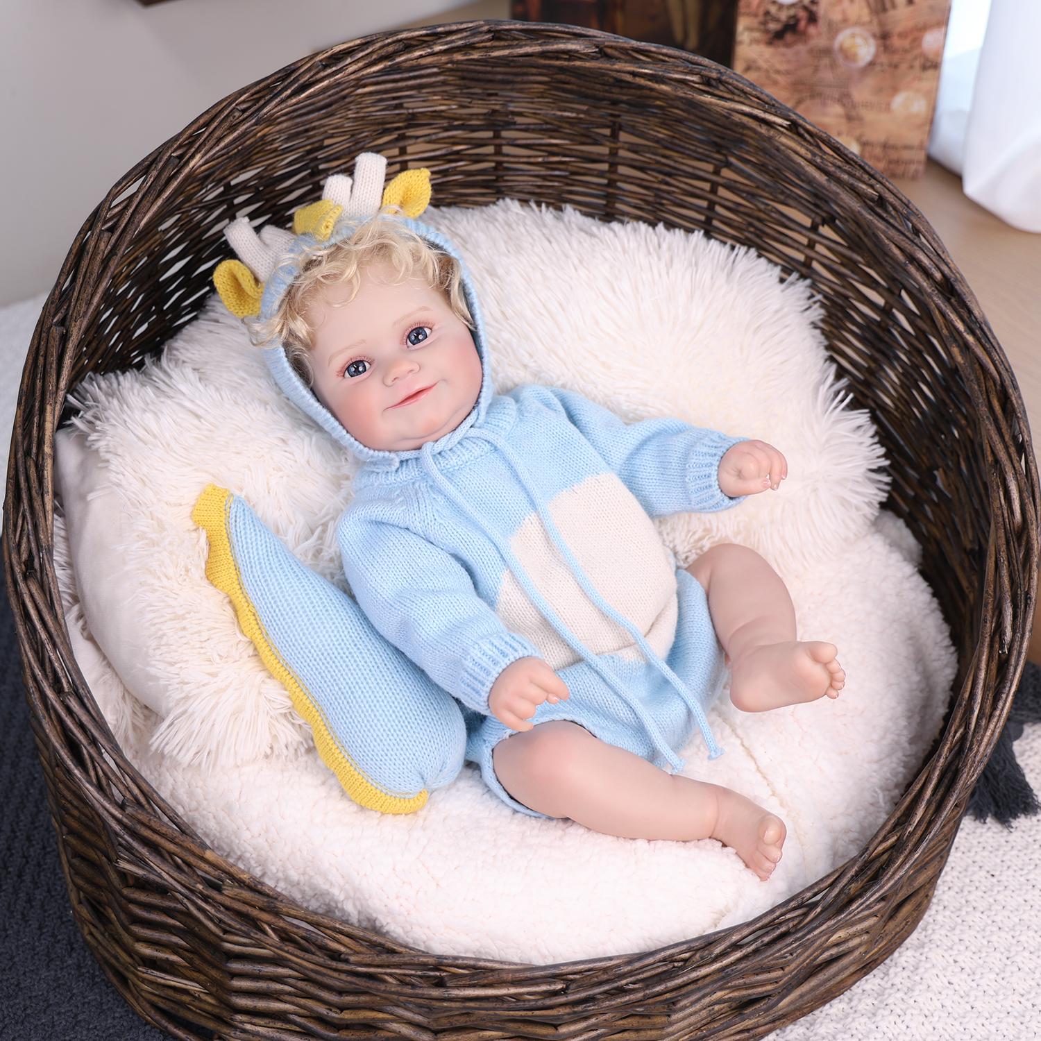 KEIUMI 20 Inch Reborn Baby Doll Soft Touch Silicone Vinyl can see veins Girls Newborn Baby Dolls Christmas Gift 20 inch