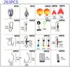 Angelzubehör-Set mit Tackle Box 263-teilig/Set inkl. Zange, Jighaken, Senkblei, Gewicht, Wirbel, Druckknöpfe, Senkblei, Gleitstücke