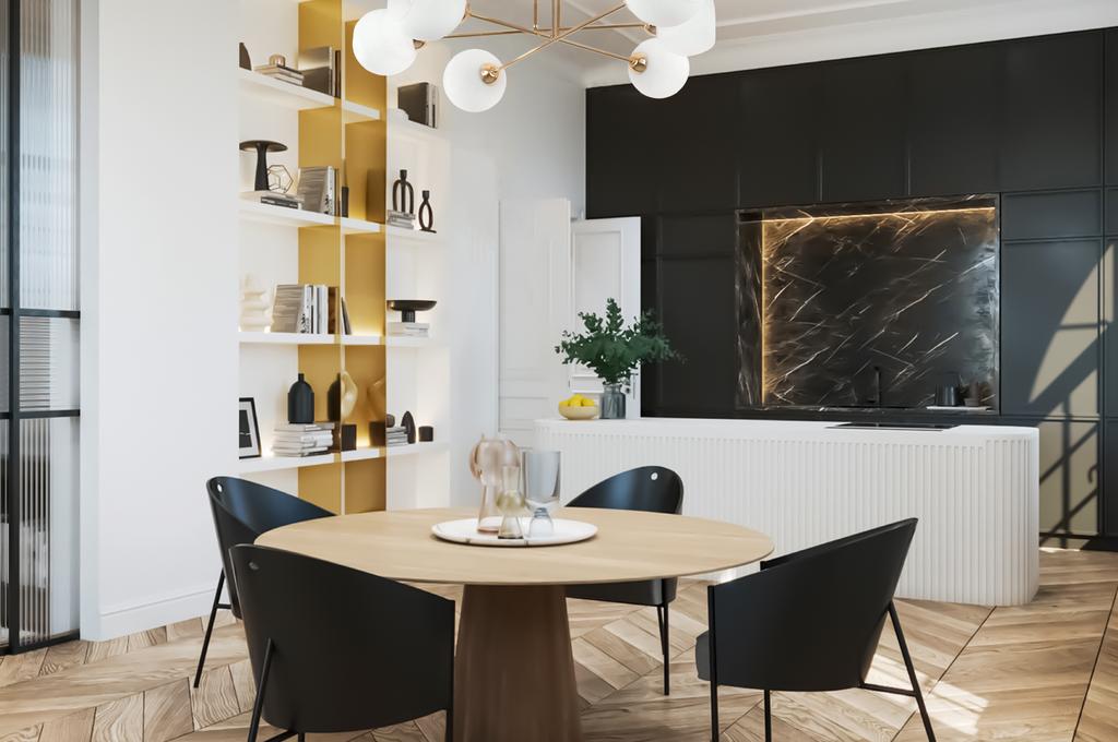 Asturia Gold Ceiling Lamp 6-Flat White Lampshade E27