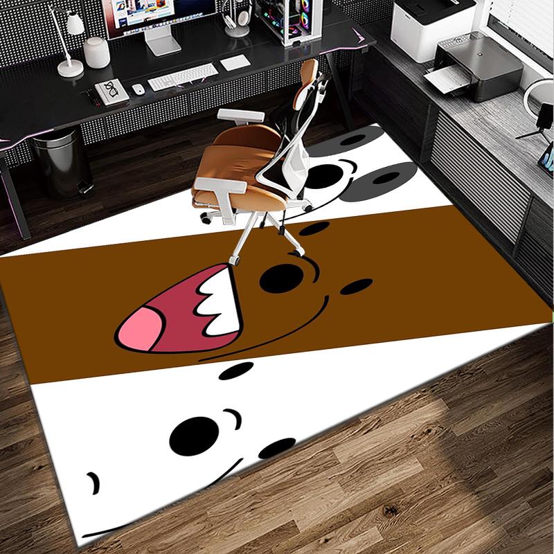 Bears Friends Adventure Office Rug Chair Mat, Game Carpet, Suitable for Front Door, Bedroom, Living Room, Desk, Holiday Gift