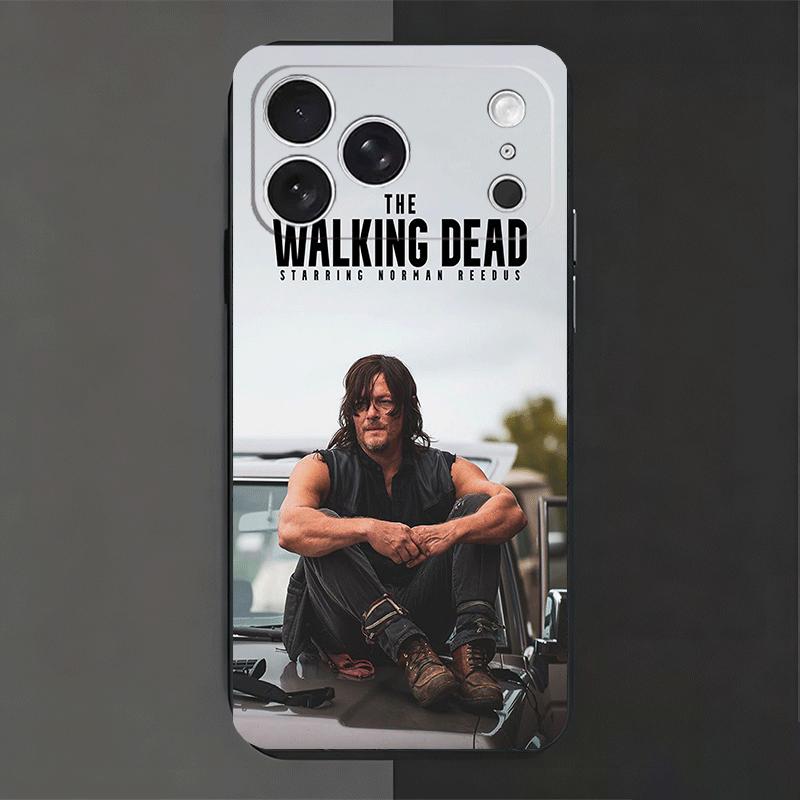 Soft Phone Case For iPhone 17 16 Pro Max 15 The Walking Dead Daryl Dixon 16E 17E 14 Plus 13 Mini 12 XS 7 SE 8 Air Black Cover Sh