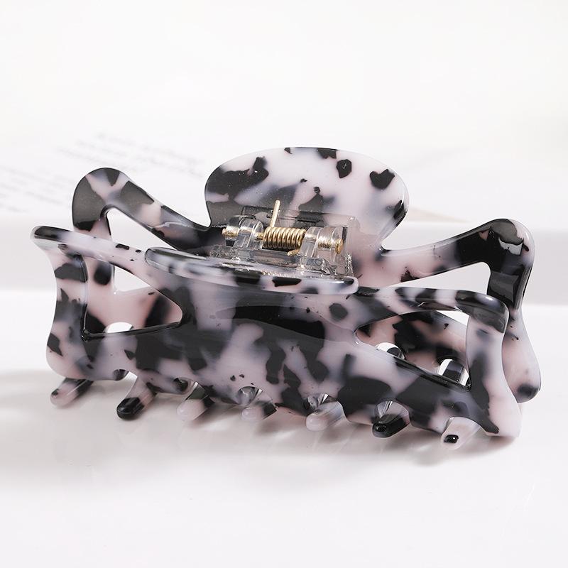 Hohler Essigsäure-Clip texturierter Temperament-Haarclip fortschrittlicher Farb-Haarclip Haaraccessoires praktischer Haifisch-Clip