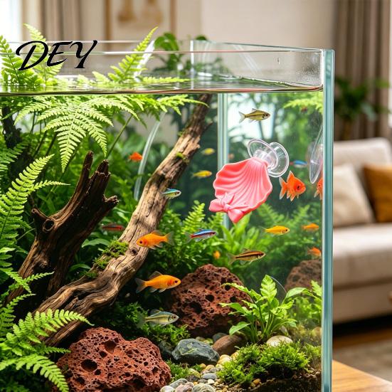 Fish Tank Landscaping Betta Hammock Shells, Small Shell Beds with Suction Cups, Aquarium Decor Spawning Ground, Resting Spot for Betta, Shrimp,