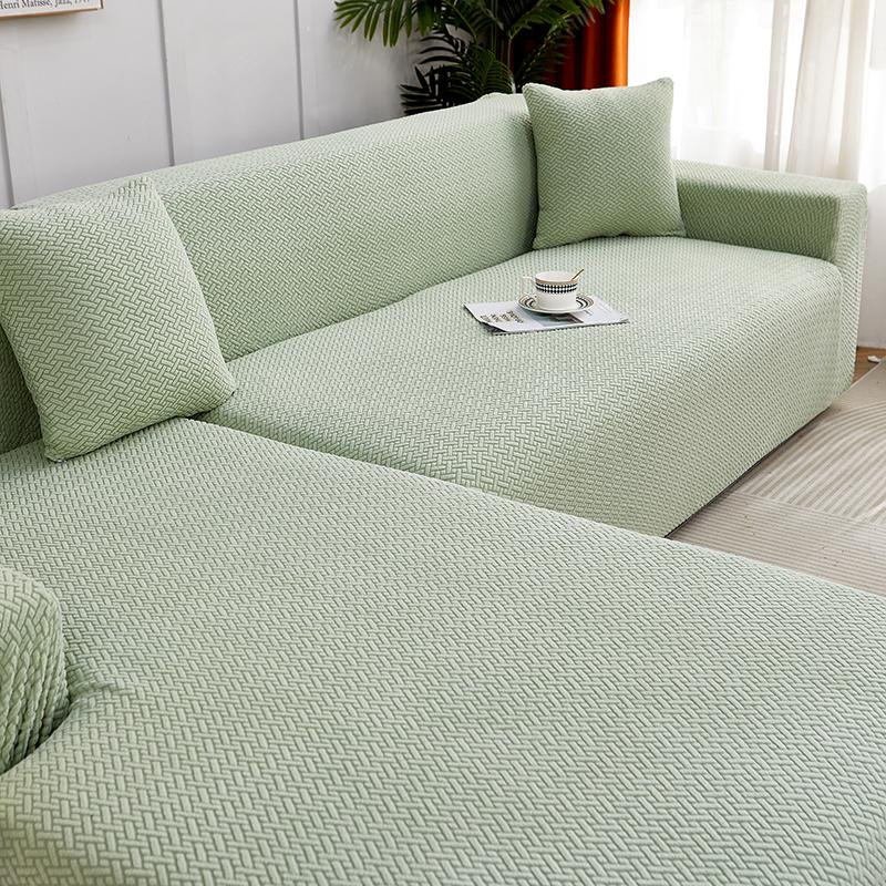 

1 шт. жаккардовый чехол на диван пылезащитный чехол на диван для гостиной протектор съемный моющийся накидка 1 Seater зелёный