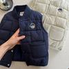 Boys Thick Padded Vest with Bear Print Warm Sleeveless Jacket for Toddlers