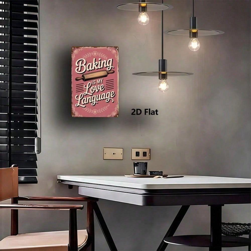 Vintage Metal Sign Bakery Wall Art Kitchen Decor