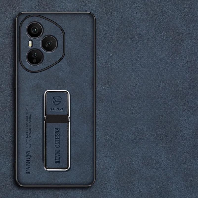 

Чехол из овчины для Honor 400 Pro, чехол из матовой силиконовой кожи для Honor 400 Lite Honor400 Power GT Pro, чехол-держатель KickStand for honor 400 pro синий