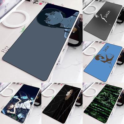 Gaming Mouse Pad Cartoon Lain Keyboard Mat Deskmat Mousepad Gamer Desk Laptop Pc Accessories Anime Kawaii Cute Mause Carpet