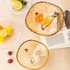 Flavinmci European Crystal Glass Triangular Fruit Plate