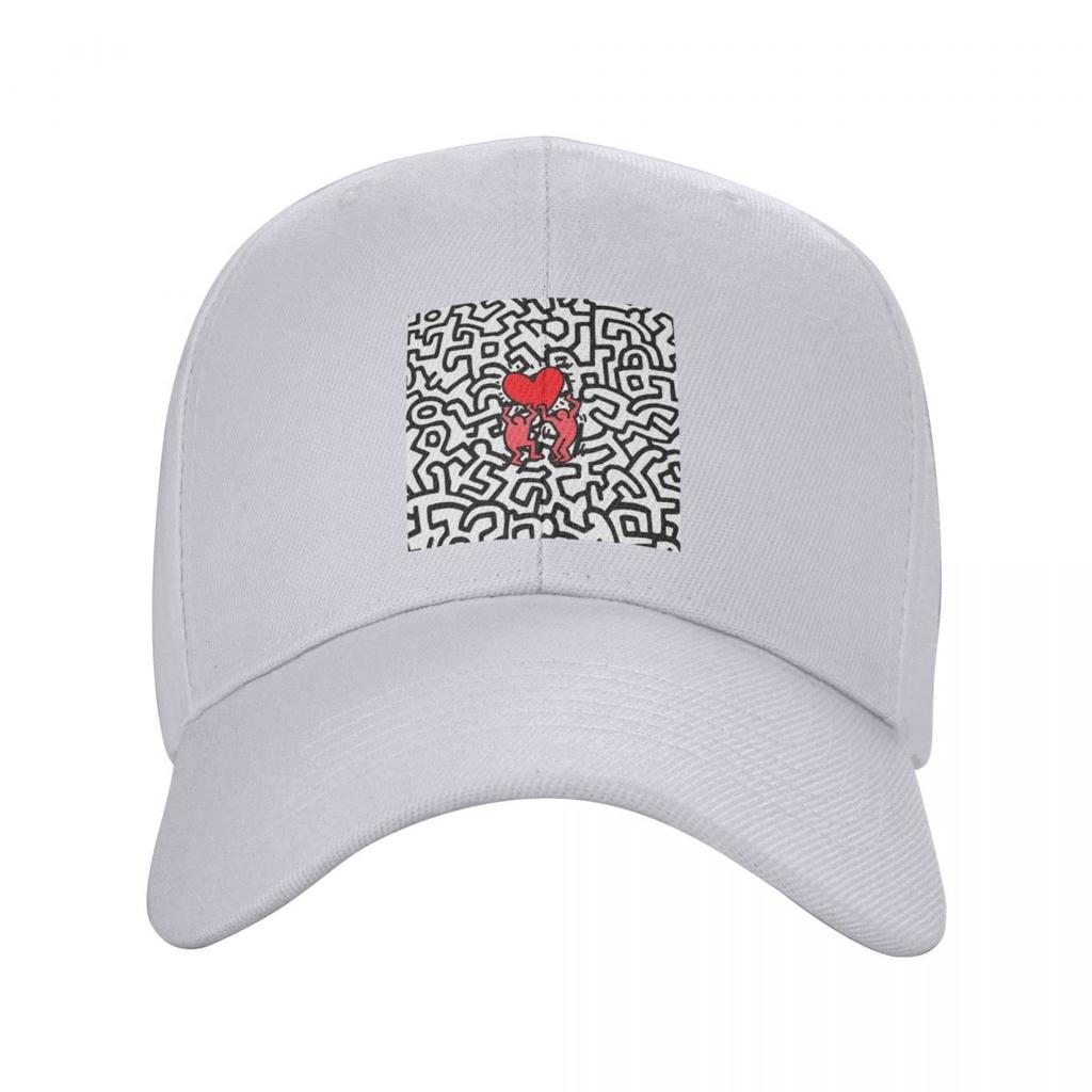 Cappellini da Baseball Geometrici Haring Graffiti Migliori Amici Moda Uomo Donna Cappelli Cappellino da Esterno Cappellino da Baseball Hip Hop Casquette