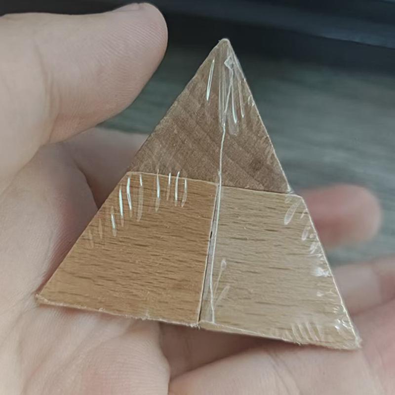 Holz Gehirnjogger Mini Pyramide Logik Dreieck Binär Ternär Rätsel Lustige Herausforderung IQ Test Geist Pädagogische Spielzeuge