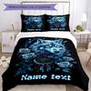 Wolf Customize Your Name Bedding Set Breathable Duvet Cover With Pillowcases Decorative Bed Linen For Bedroom Home Decoration Birthday Gift