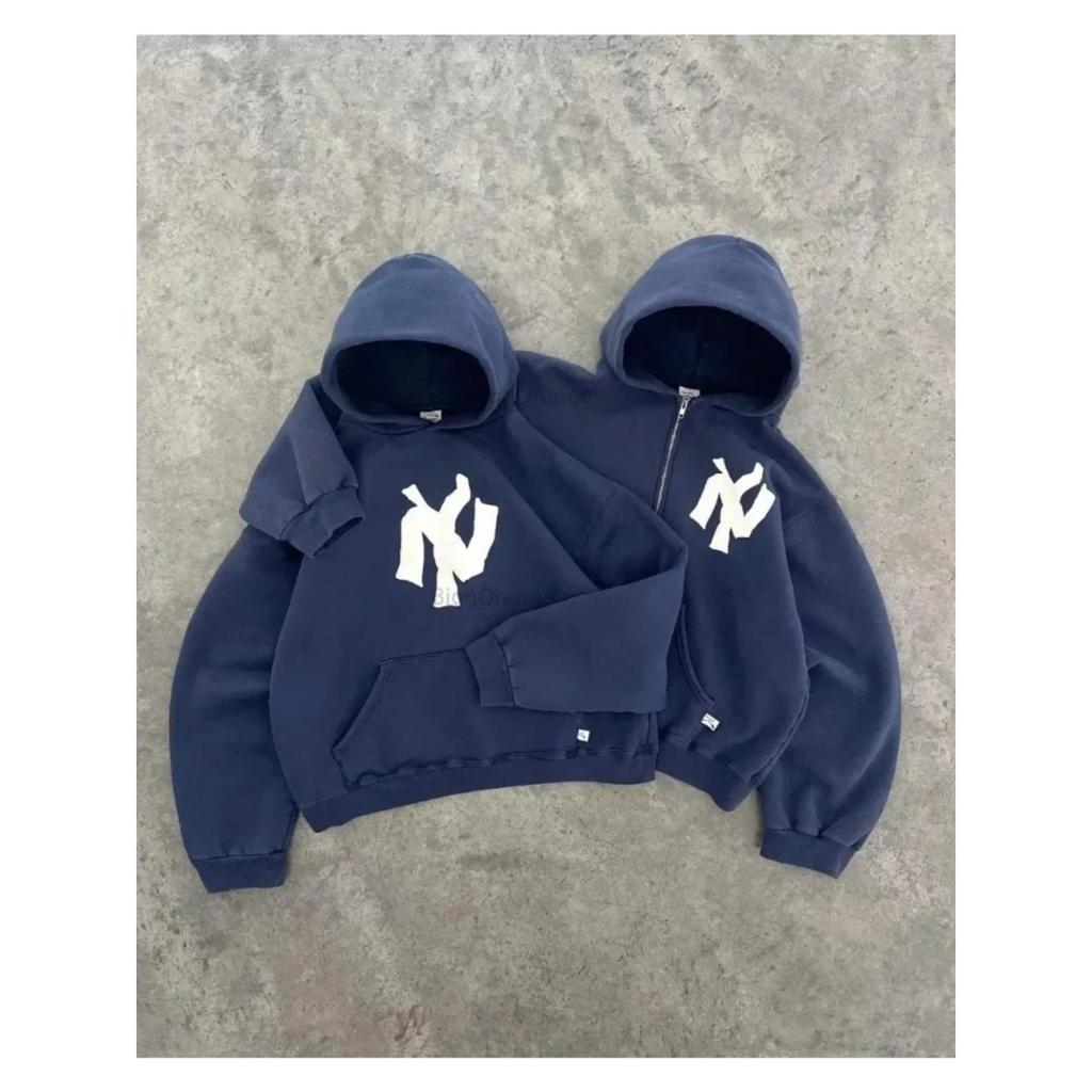 RogueWave Harajuku Retro Neuer Musterdruck Blumen-Öffnungs-Pullover Kapuzenpullover Y2K Street Hip-Hop Lässiges Lockeres Sweatshirt Paar Oberteil