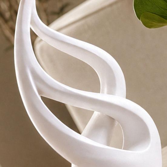 Abstrakcyjna Rzeźba Drukowana 3D, Matowa Biała Dekoracja Sztuki Nowoczesnej do Domu Biura Salonu, Minimalistyczny Posąg o Gładkich Liniach