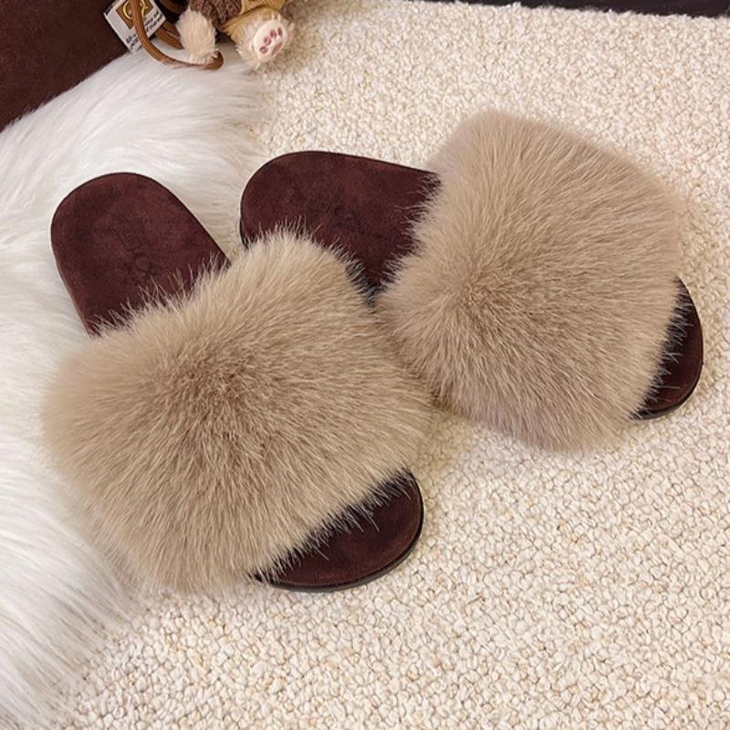 

Модные леопардовые пушистые женские тапочки 2025 Осень Комфортная мягкая обувь Модные элегантные туфли-слингбэки Новые тренды Платье Zapatillas Mujer 40 хаки