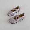 Fashion Summer Fashion Ballet Style Single Shoes Girls Shallow Mouth Round Toe Casual Flats Fashion Cross Tied Comfortable Flat Shoes