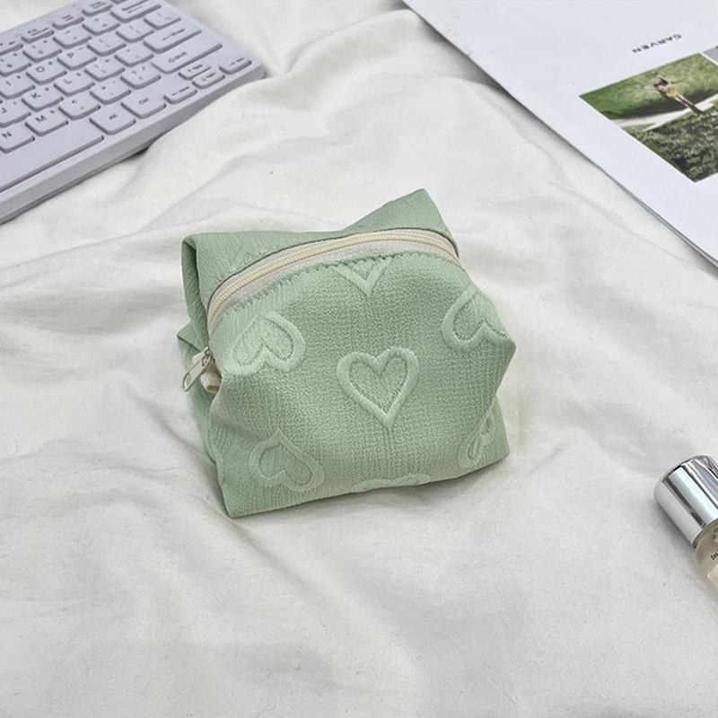 

Love Small Square Bag Cosmetic Bag Sanitary Napkin Bag Makeup Storage Bags Girl Large Capacity Portable Sundries Organizer Pouch
