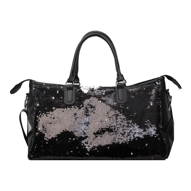 Women's Sequin Style Traveling Personalized Style Reflective Portable Shoes Warehouse Travel Bag Home Seasonal Storage Bag