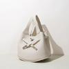 Light luxury commuter handbag bag exquisite first-layer cowhide vegetable basket bag genuine leather spring and summer new shoulder bucket bag