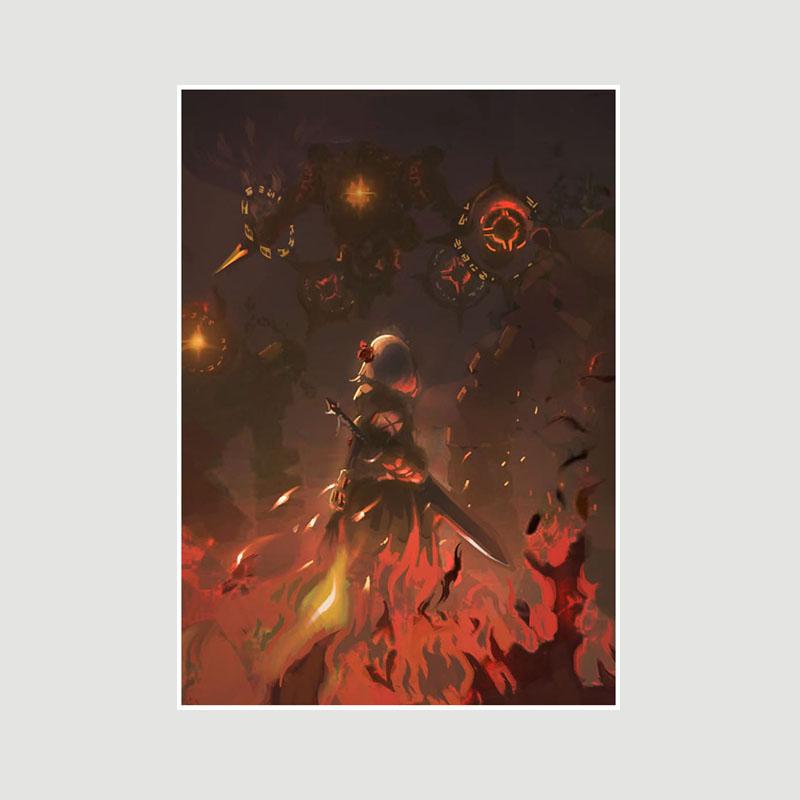 Genshin Impact Series Posters White Paper Anime Girl Poster Mural Home Decor Study Bedroom Bar Cafe Decoration Painting Wall Art Prints