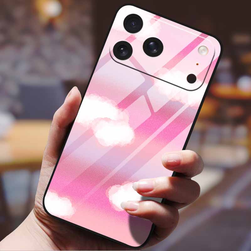 Phone Case for Iphone 17 Pro Max Iphone17 Air Tempered Glass Hard Back Cover Bumper 17pro Funda Cartoon Anime Fashion Pattern