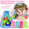 Beach Bag Large, Sand Away Drawstring Beach Backpack, Toys Balls Storage Bags Packs For Pool,Beach, Shells Collecting Beach Bags For Kids