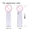 1PC Reusable Extension Condom Penis Sleeve Male Enlargement Time Delay Spike Clit Massager Cover Crystal Clear Condoms For Adult