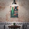 1PC Vertical Vintage Patina Metal Tin Sign with Rust Effect, 20x30cm or 30x40cm, Retro Wall Art Display for Cafe Bar Home Garage or Restaurant