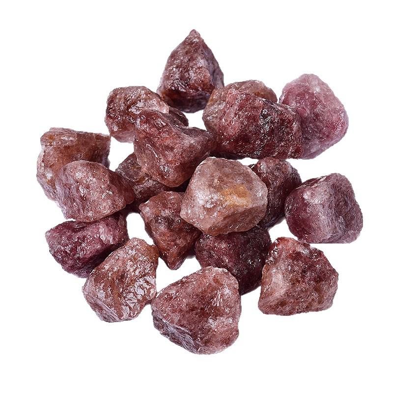 Natural Strawberry Quartz Stone Aroma Diffuser & Fish Tank Decoration
