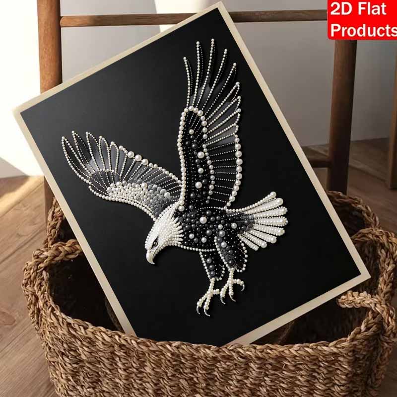 5D DIY Pearl Diamond Painting Kit Majestic Eagle Full Drill Embroidery Mosaic Art Home Wall Decor Gift