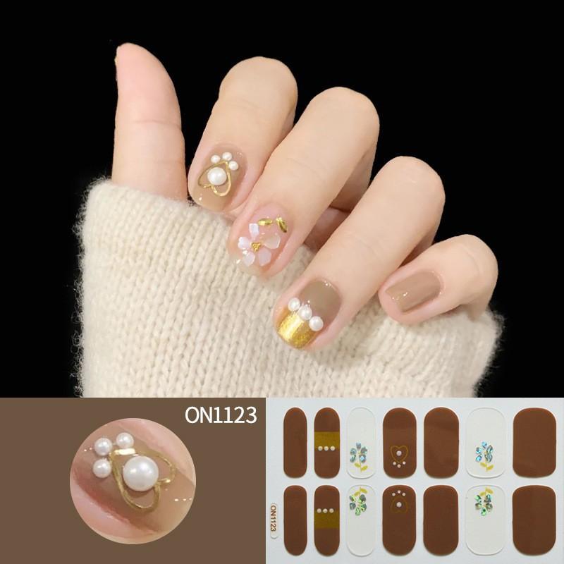 Nail Art No-bake Nail Stickers Full Stickers, 14-finger No-bake Gel Nail Stickers, Nail Art Full Stickers