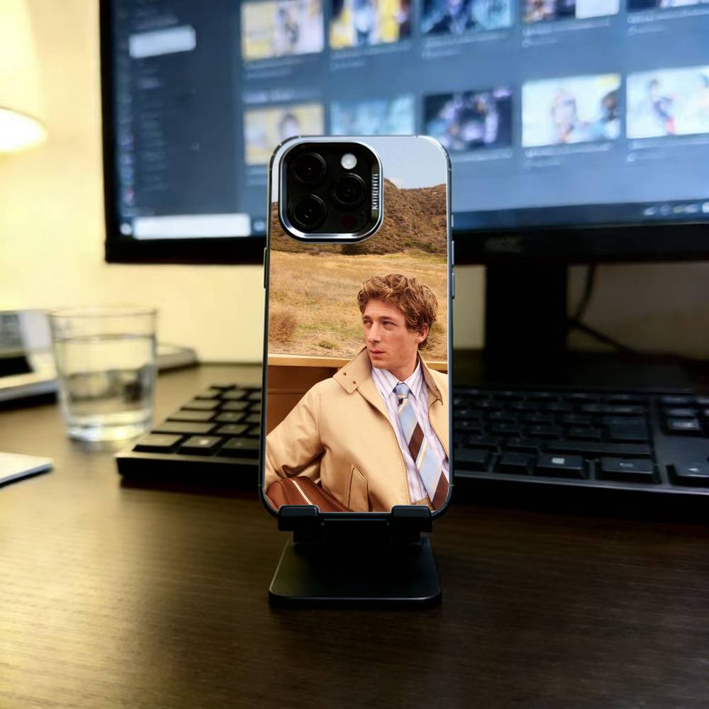 

Jeremy Allen White S-Shameless Phone Case For iPhone 17,16,15,14,13,12,11 Plus,Pro Max,XS,Colored Silver Plated Inside Cover iPhone14ProMax