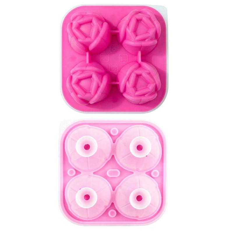 Multifunctional Silicones Molds for Ice Cubes with Tulips Flower Pattern for Home Parties and DIY Projects