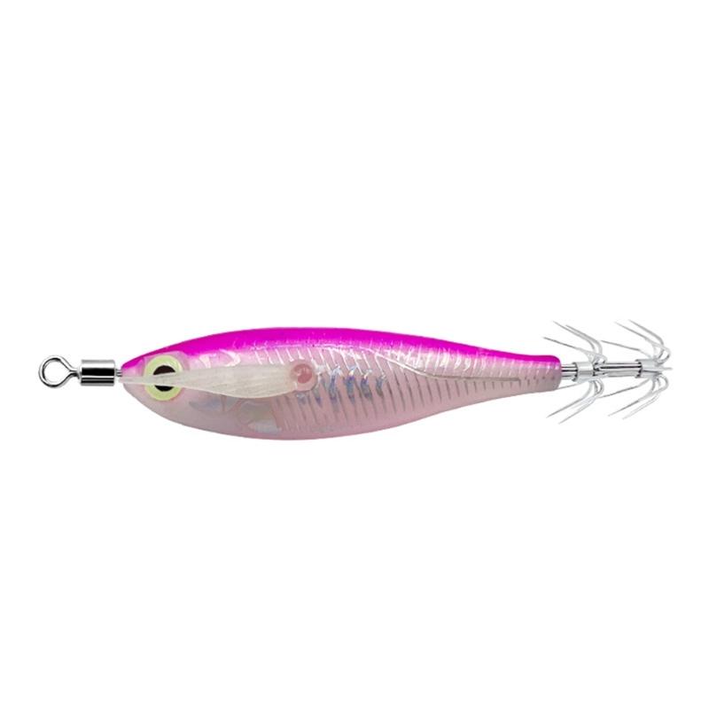 Assorted Color Round Belly Fishing Baits 3D Artificial Fishing Squid Jig Lures with Shrimp Designs for Effective Fishing