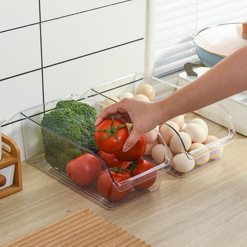 Clear Stackable Fridge Organizer Bpa Free Fresh Keeping For Storing Fruits Veggies Eggs In Kitchen