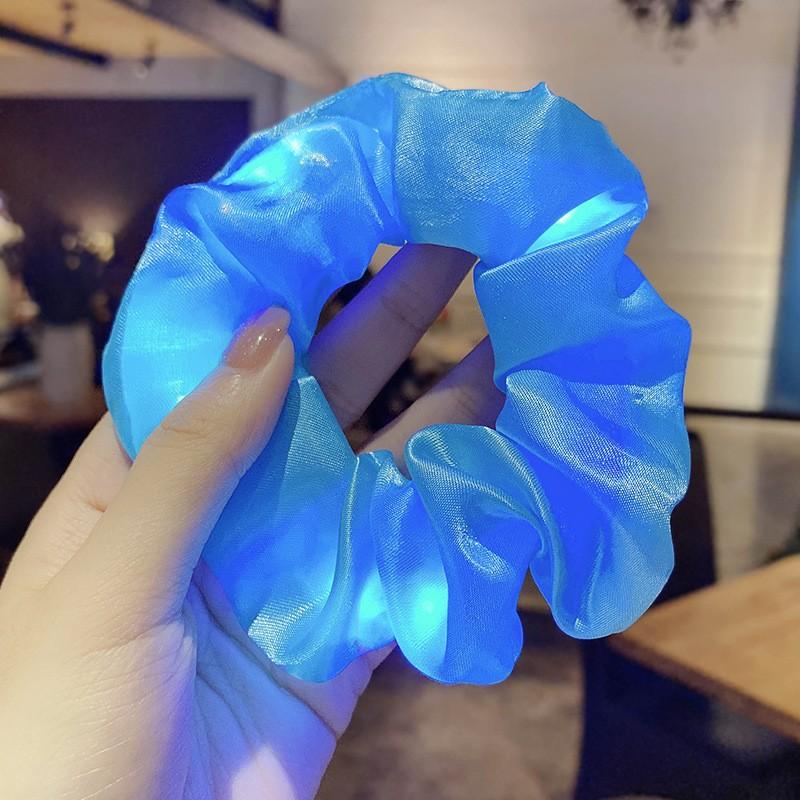 LED large intestine hair circle INS nightclub landscape headdress headband popular glowing ponytail hair accessories