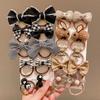 10pcs High Elastic Rubber Bands Cute Bow Hair Ties High Quality Flower Headbands  for Kids