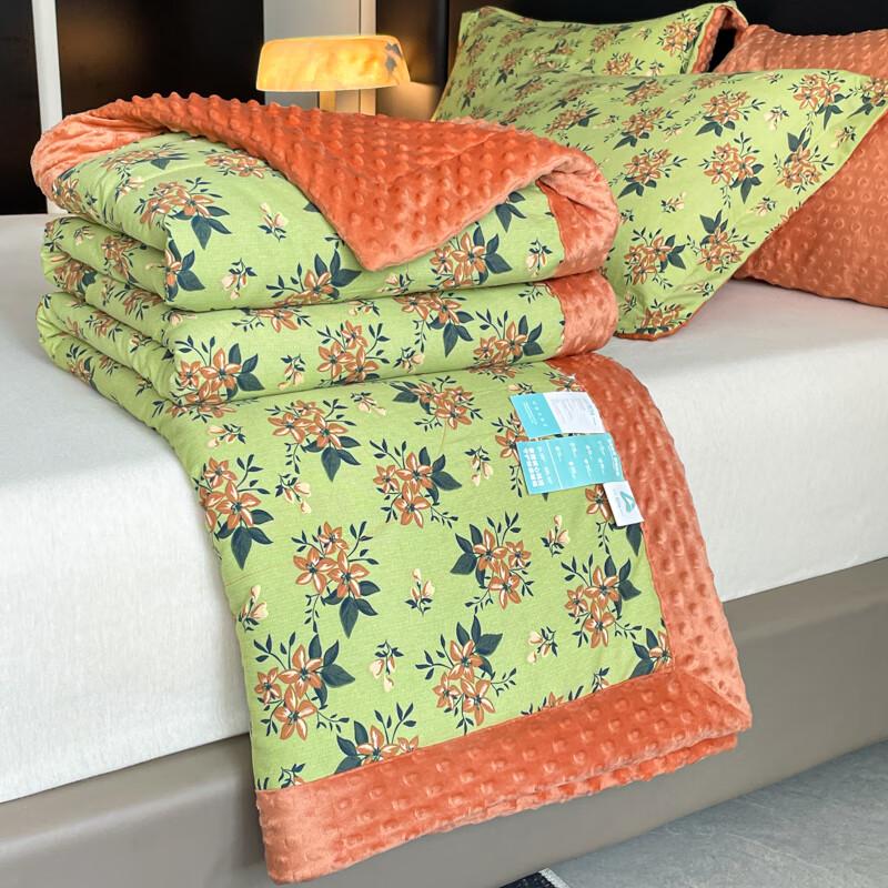 

Baoshikang Летнее одеяло из бархата с цветочным пузырьковым узором 150x200cm