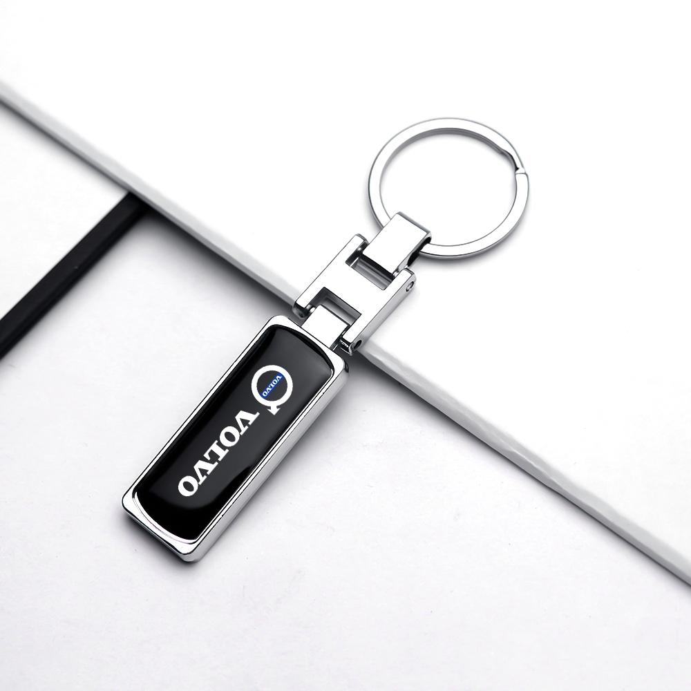 Car Logo Stying 3D Metal Key Rings Shield Shaped Keychain For Volvo Rdesign S80L XC40 XC60 XC90 Xc70 S40 S60 S80 S90 V40 V50 V60