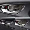 Auto Parts 4Pcs/Set Car Inner Door Handle Bowl Cover Trim Sticker Real Carbon Fiber for Honda Civic 10th 2016 2017 2018 2019 2020 2021