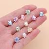 50pcs ABS Artificial Pearls Chime Flowers Beads Spacer Loose Beads for DIY Bracelets Necklaces Jewelry Making Craft Supplies