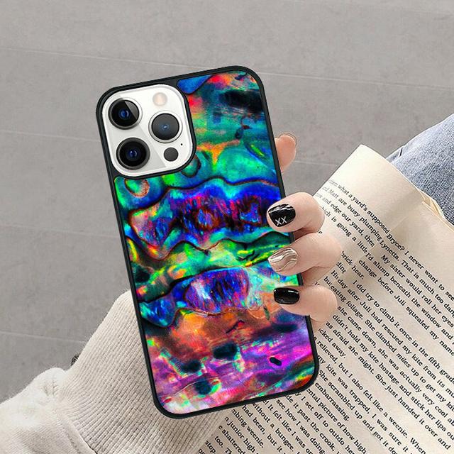 Paua Abaloneb marble Phone Case For iPhone 17 Air 16 pro max 15 14 plus 12 13 Soft Bumper Shell Cover coque