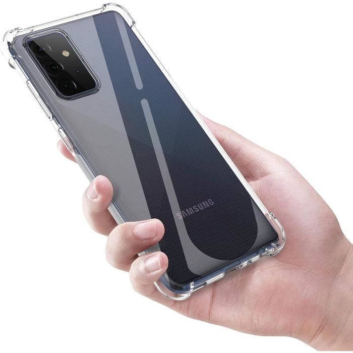 Shockproof Case - Phonillico® - Samsung A72 - Transparent Silicone - Ultra Slim - Reinforced Protection