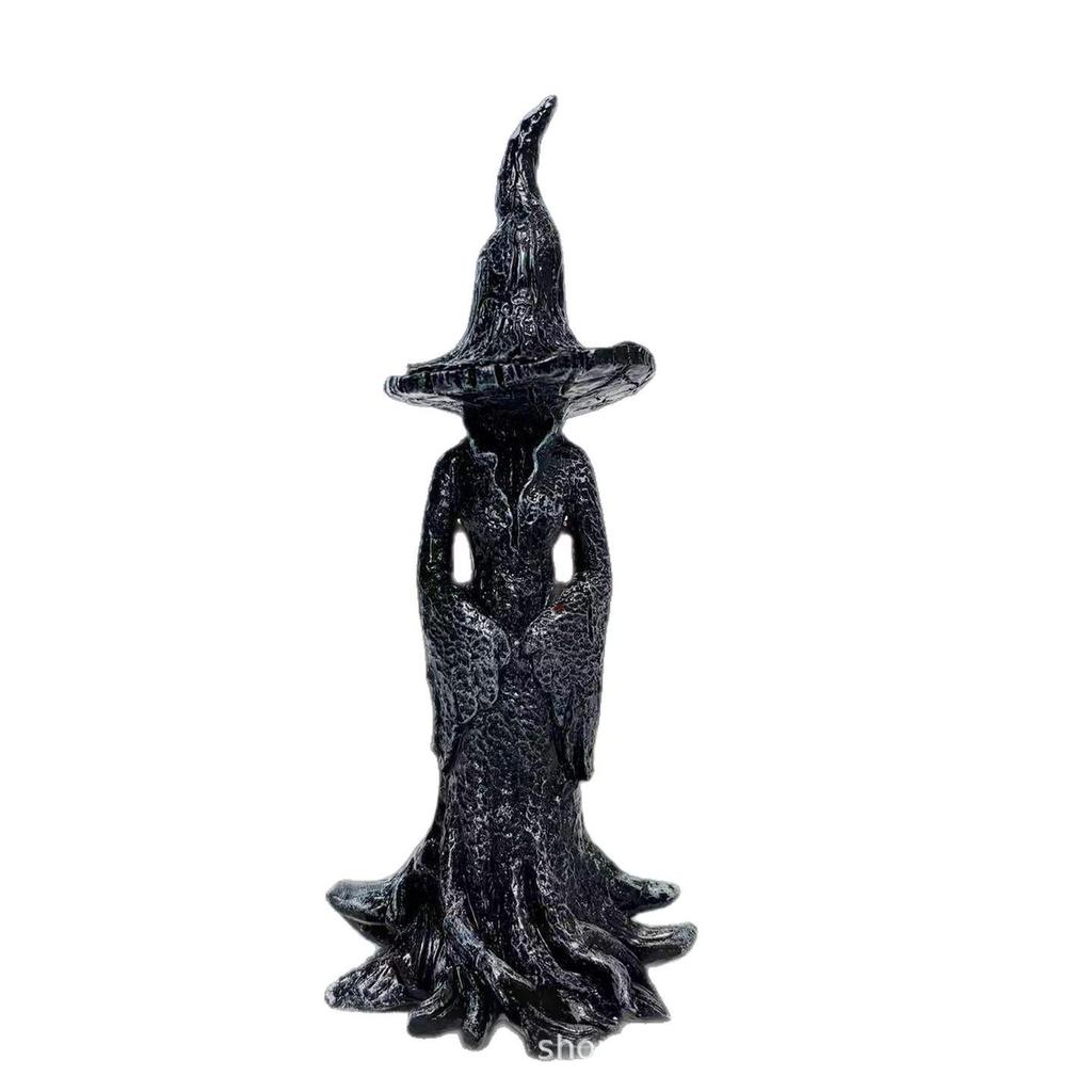 Cross-border 2025 Cracker Barrel Witch Statue Halloween Resin Ornament