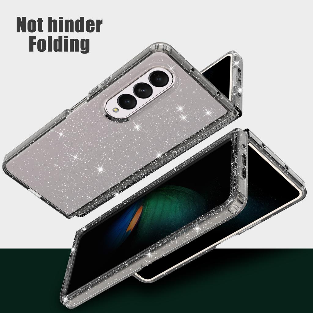Translucent Color Powder Thickened Anti Fall Mobile Phone Case Suitable for Z FOLD4 New Samsung Mobile Phone Case