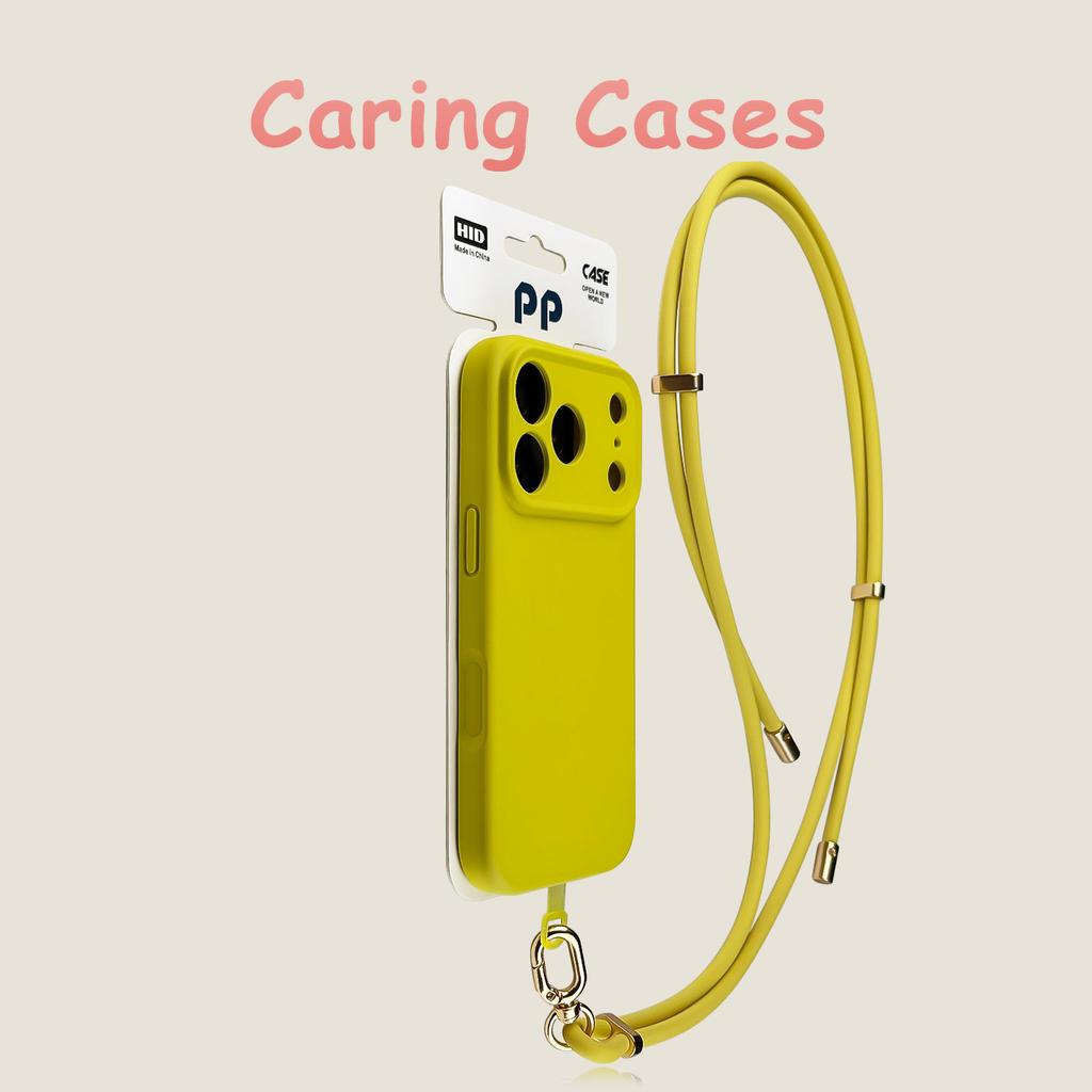 Pro pouzdro iPhone 17 Pro Max Hruškově žluté Silikonové Crossbody Nárazuvzdorné Kompatibilní s iPhone 16 15 14 13 12 11