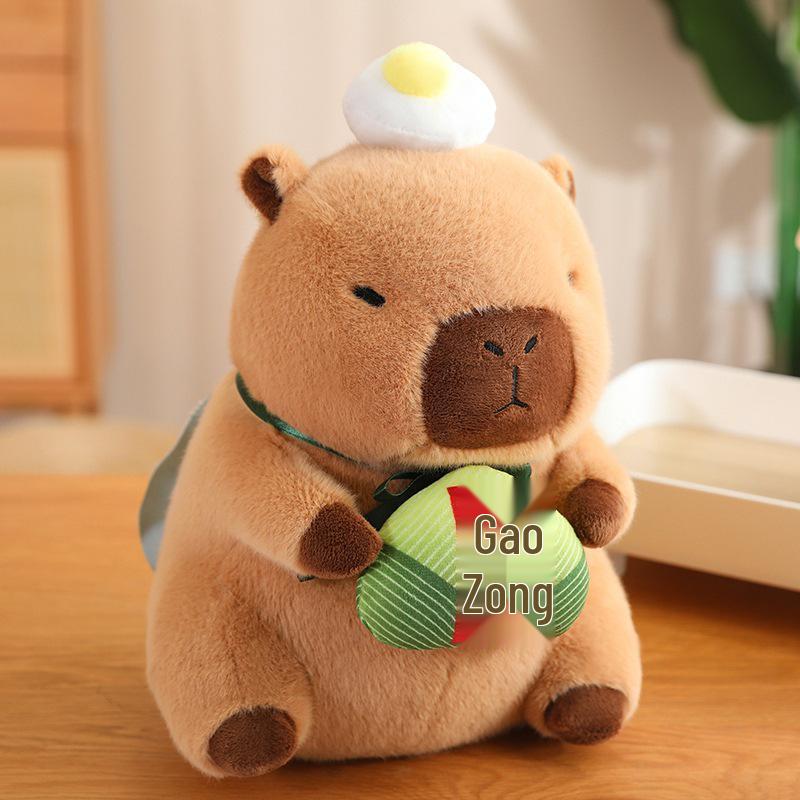 Capybara Zongzi Plush Toy - Dragon Boat Festival Scholar Doll