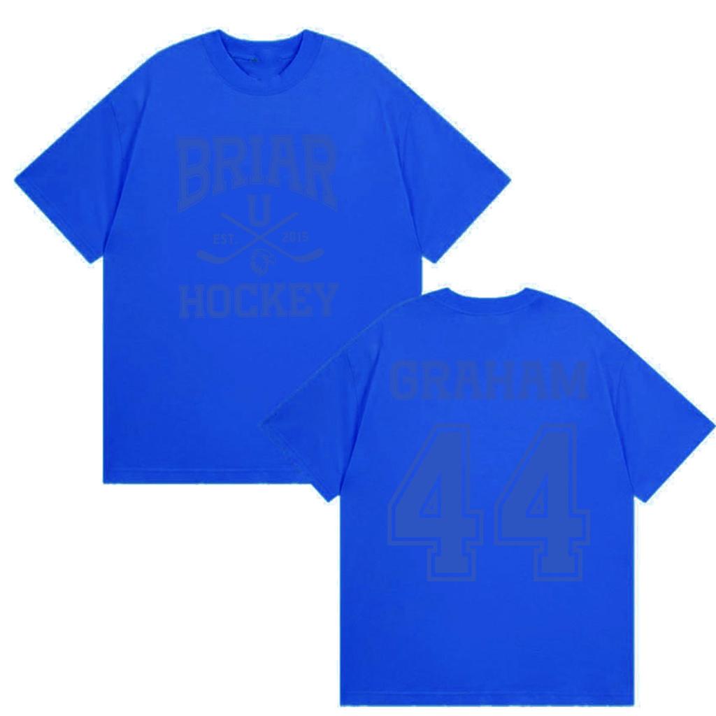 Briar Hockey Graham 44 T-Shirts Briar University Außerhalb des Campus TV-Serie T-Shirt Herren Damen Kleidung Baumwolle T-Shirt