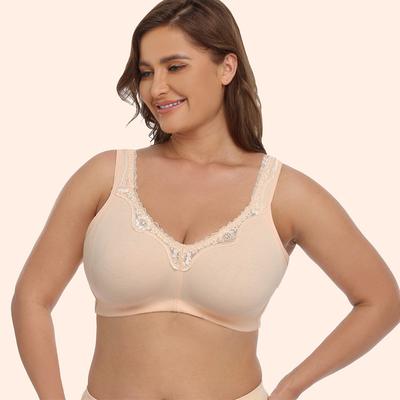 Značkový butik plus size podprsenky tlusté MM středního a staršího krajkového bavlněného spodního prádla