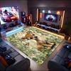 1PC Custom Name Baby Deer Nature Theme Floor Mat Ideal for Living Room, Game Rooms, Office, Bedroom,Floor Mat Playful Design